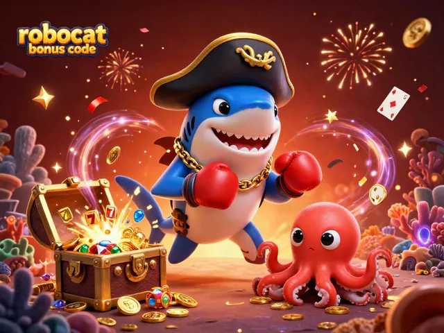 Activate the robocat bonus code for a thrilling gaming experience with vibrant characters and casino elements.