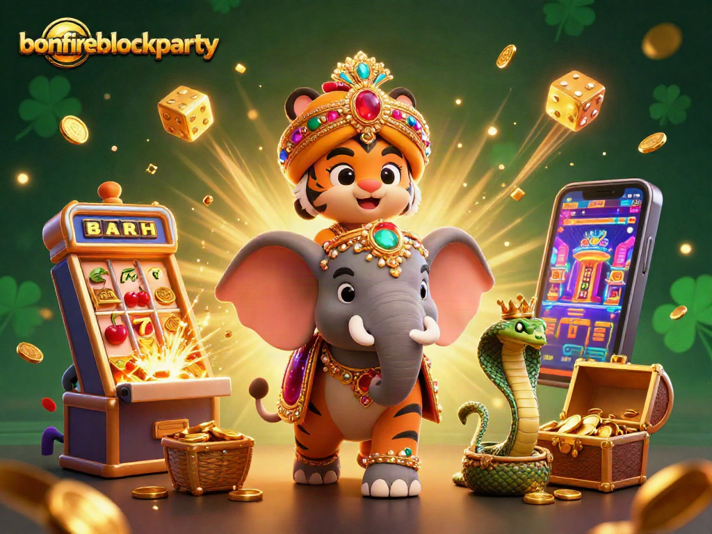 Experience the excitement of bonfireblockparty with vibrant casino elements and thrilling action!